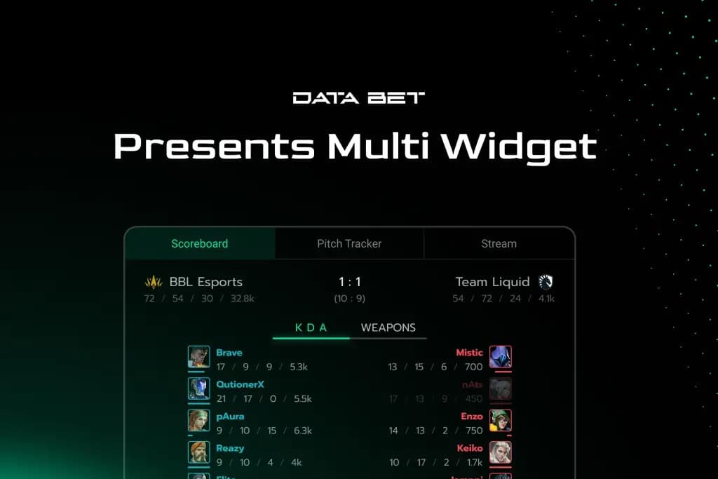 DATA.BET Unveils Multi Widget, Consolidating Key In-Play Features for Esports Mobile Betting - Press Release iGaming news